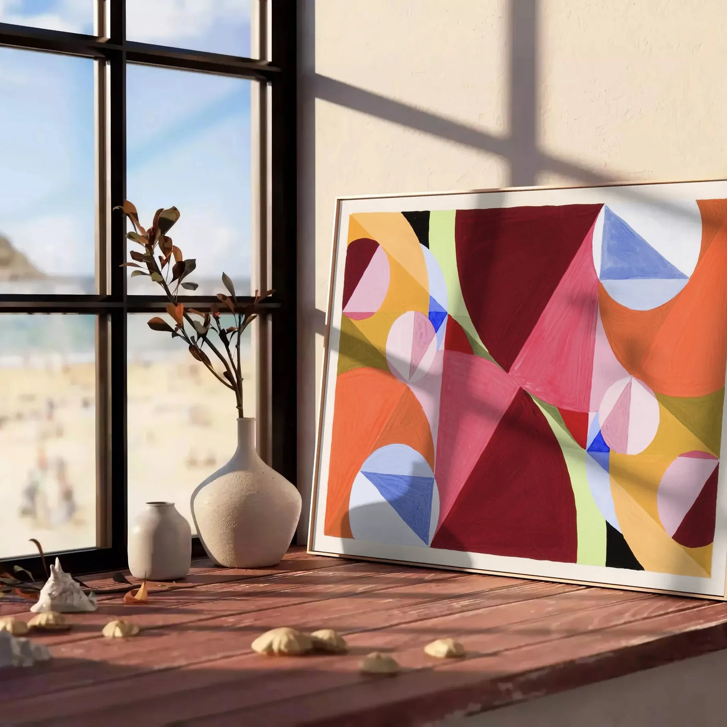 vibrant popular art eye poster warm shades orange brown touch creativity space unique wall excellent gift occasion style available