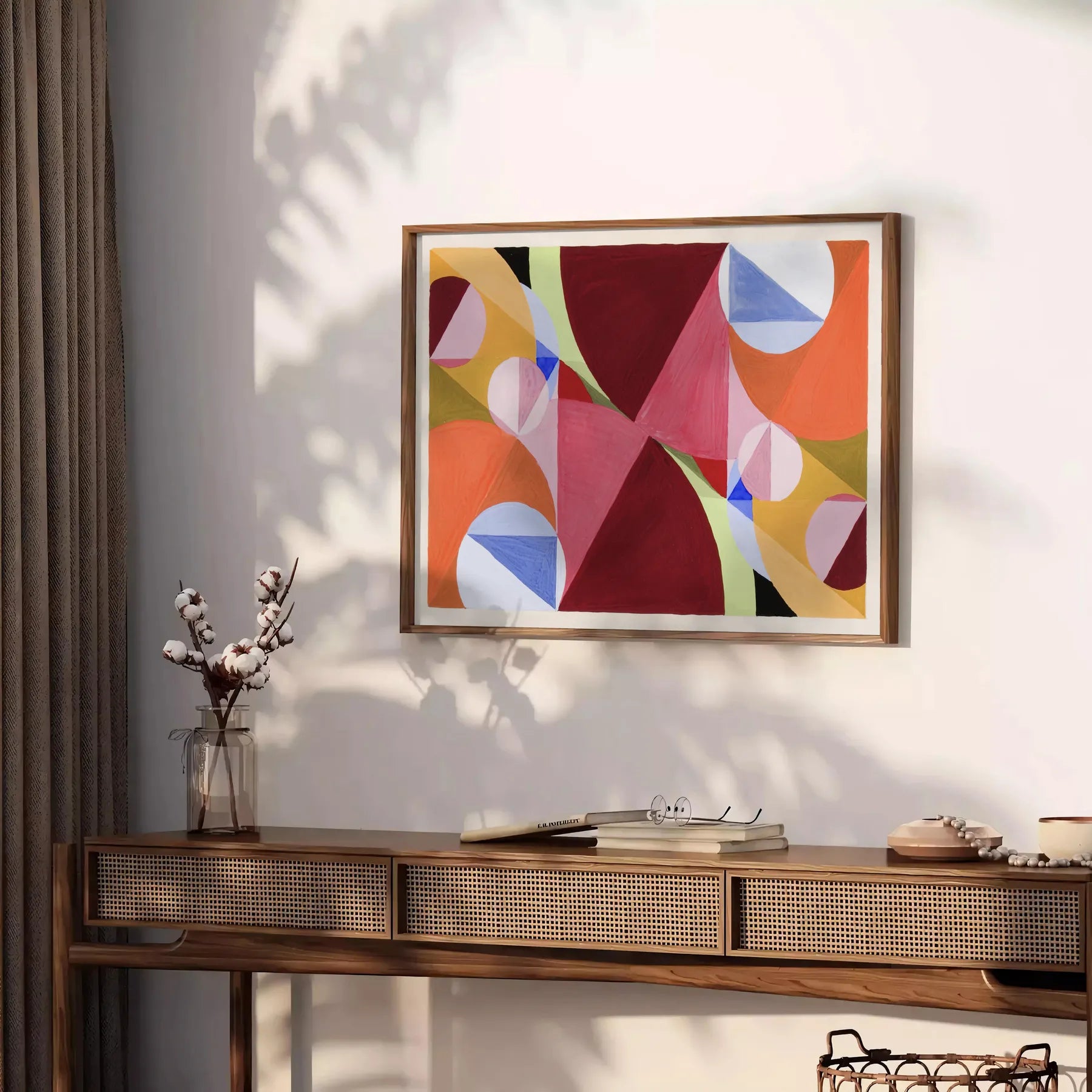 vibrant popular art eye poster warm shades orange brown touch creativity space unique wall excellent gift occasion style available