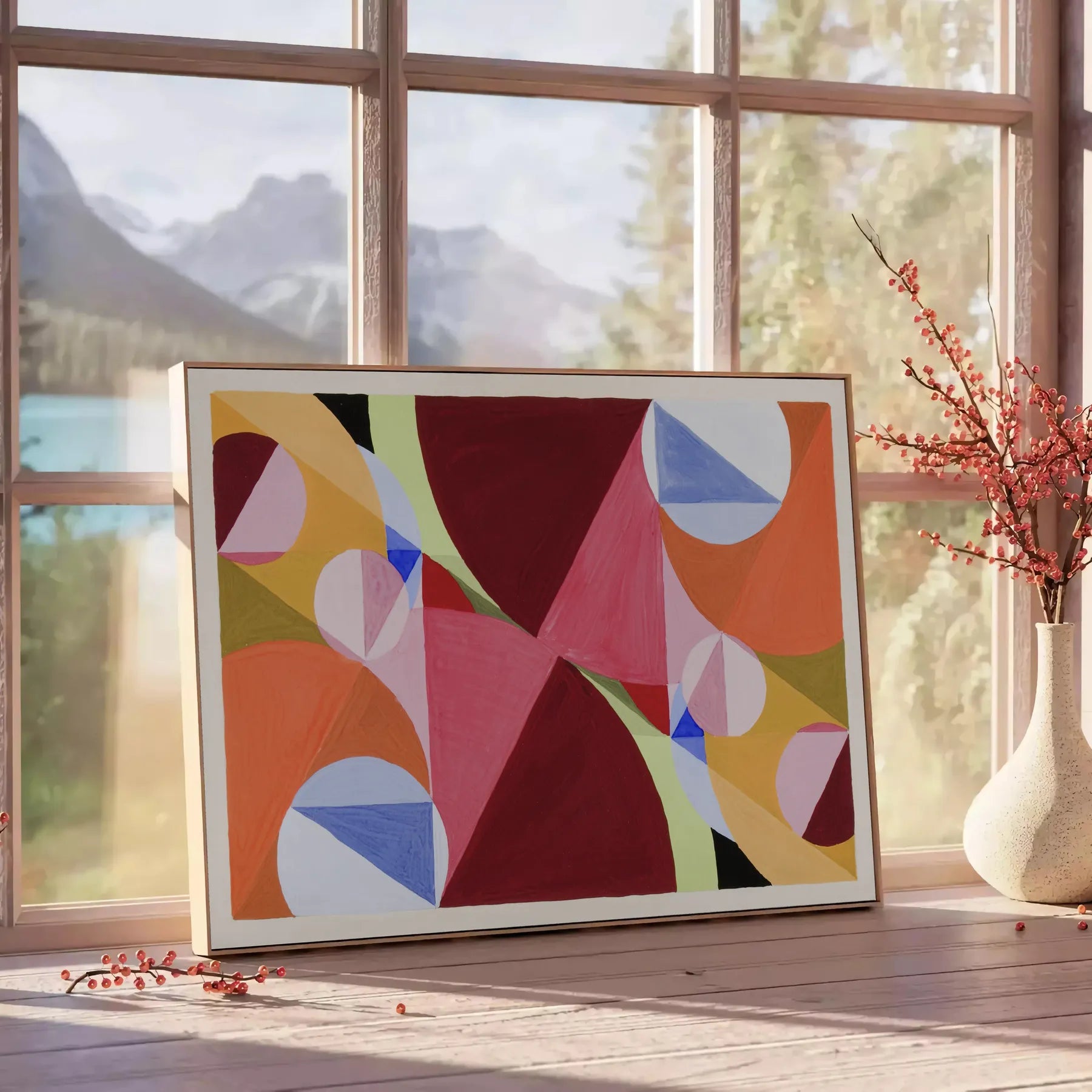 vibrant popular art eye poster warm shades orange brown touch creativity space unique wall excellent gift occasion style available