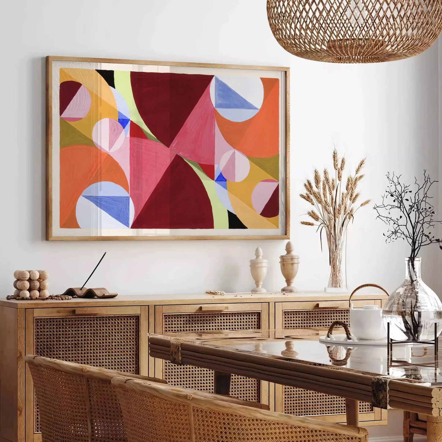 vibrant popular art eye poster warm shades orange brown touch creativity space unique wall excellent gift occasion style available