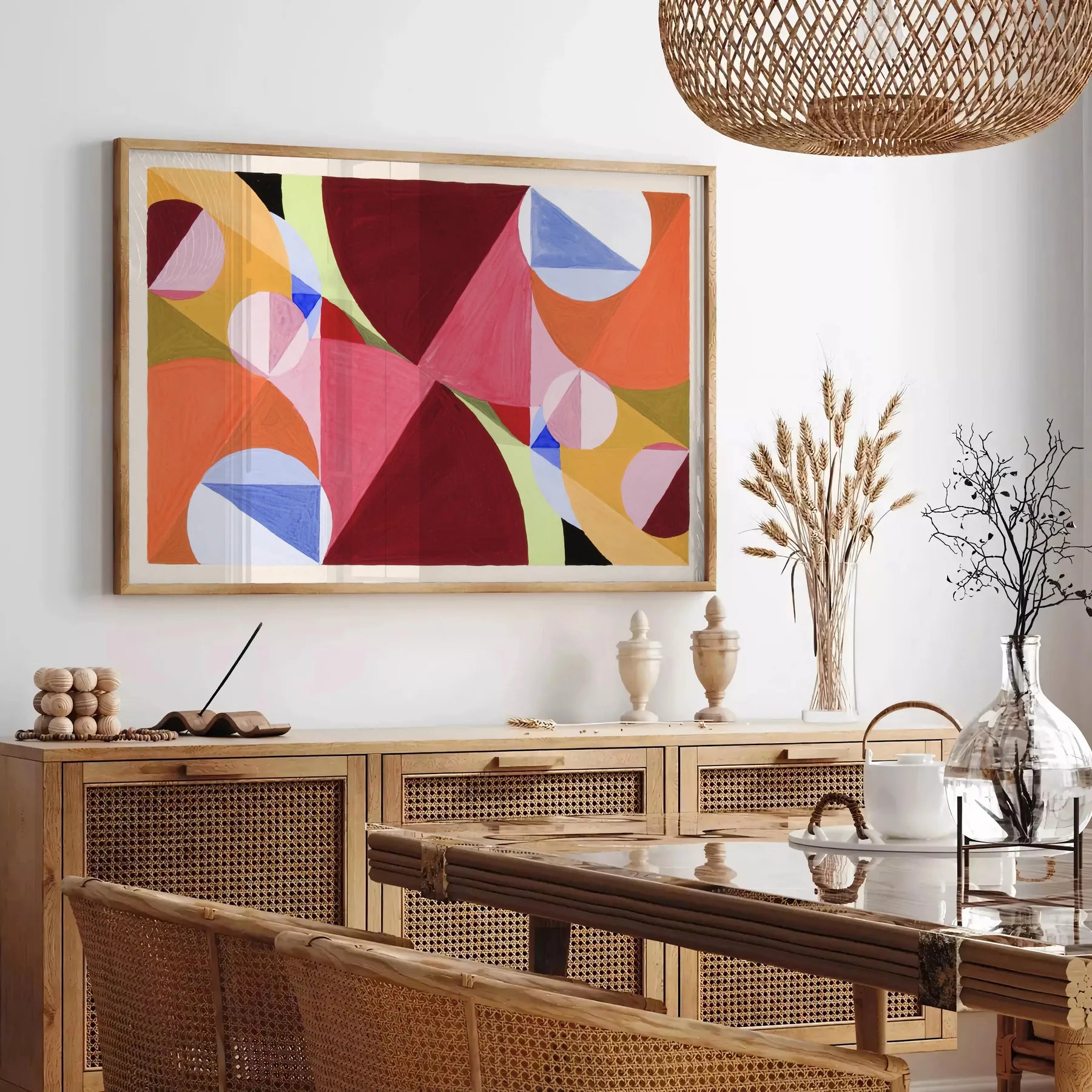 vibrant popular art eye poster warm shades orange brown touch creativity space unique wall excellent gift occasion style available