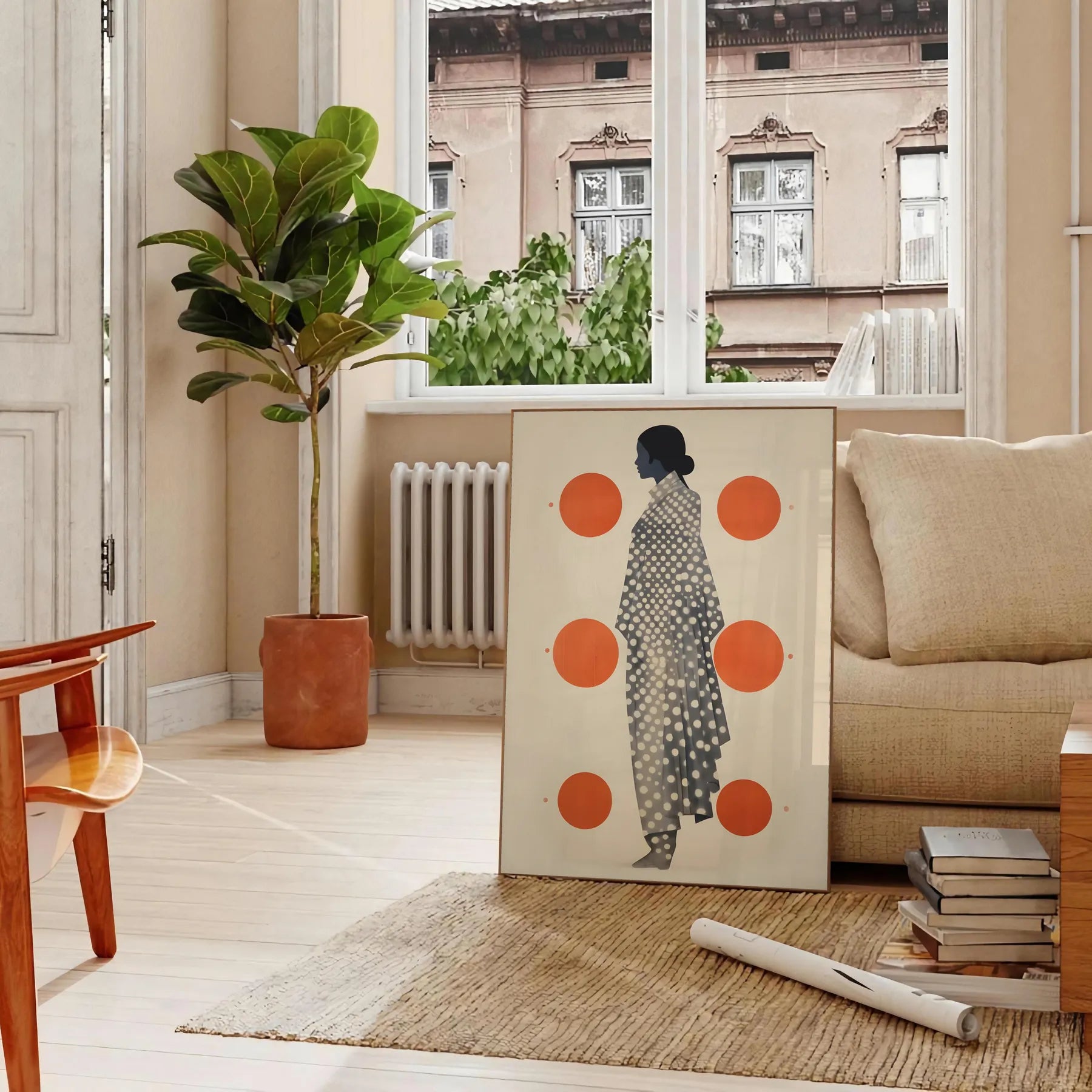 popular poster stylish gray vibrant orange striking piece wall art gift artwork modern touch space decor today sizes A4 cm A0