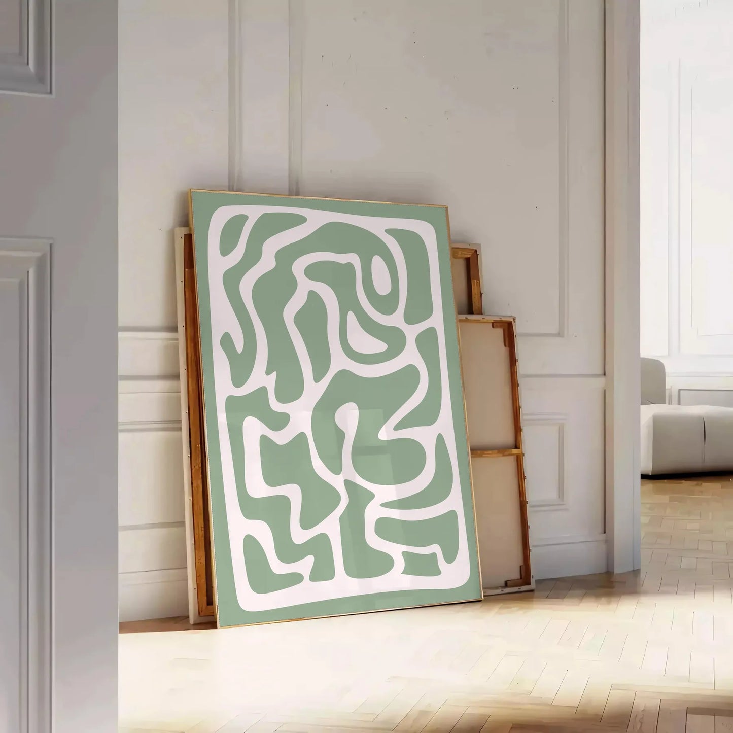 perfect blend style trend vibrant green blue poster eye wall art ideal gift pop color space decor captivating print available unframed options