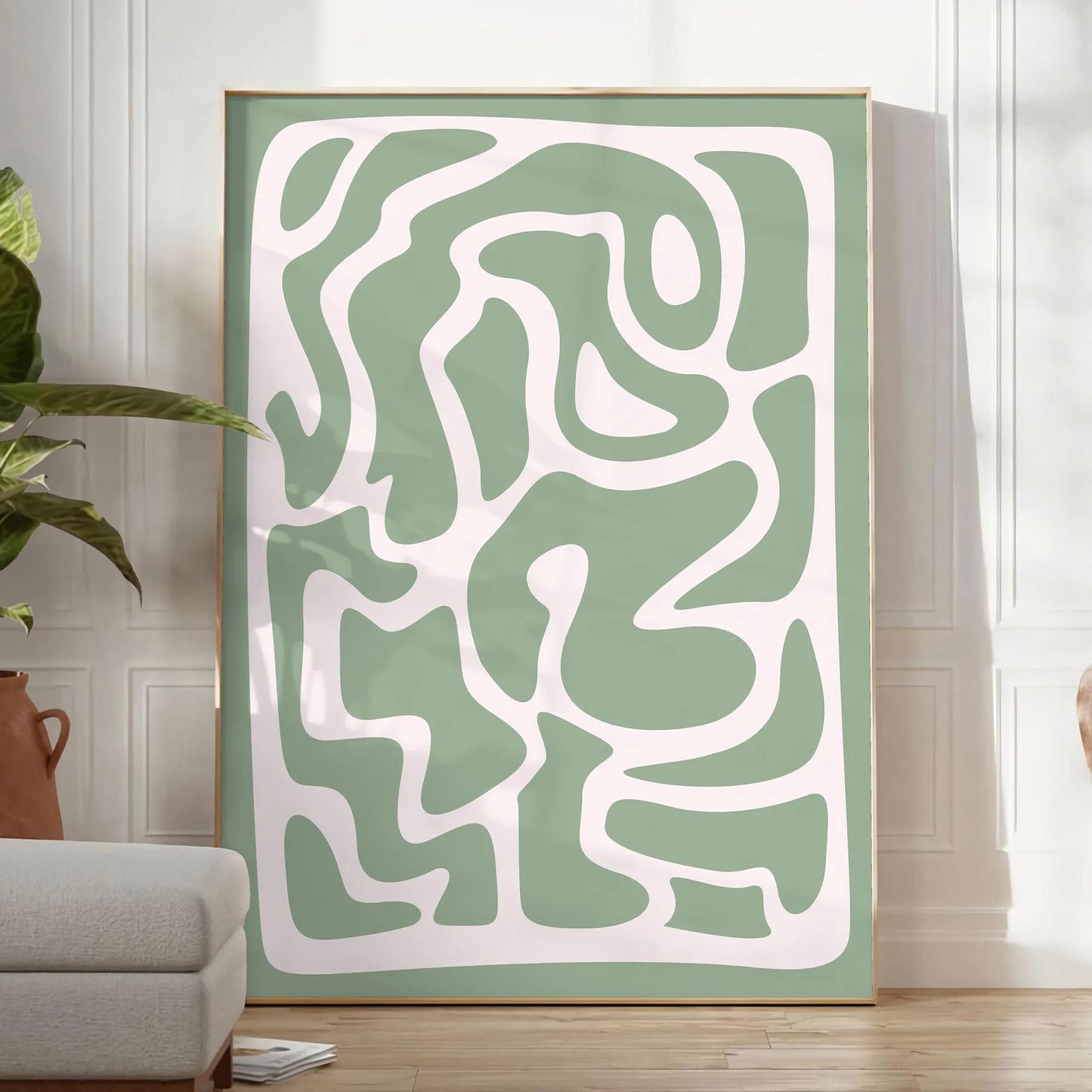 perfect blend style trend vibrant green blue poster eye wall art ideal gift pop color space decor captivating print available unframed options