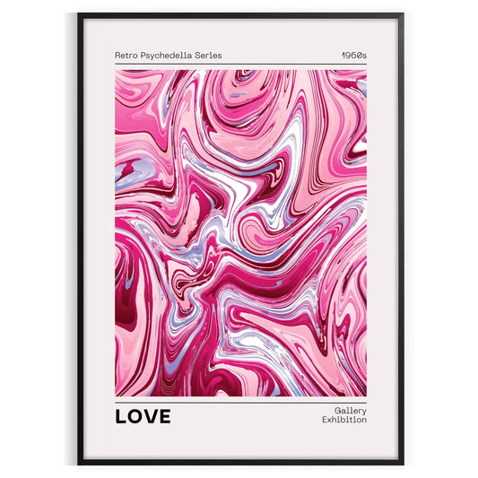 space retro psycho trendy poster rich brown vibrant orange hues eye wall art unique gift touch nostalgia home decor standalone print