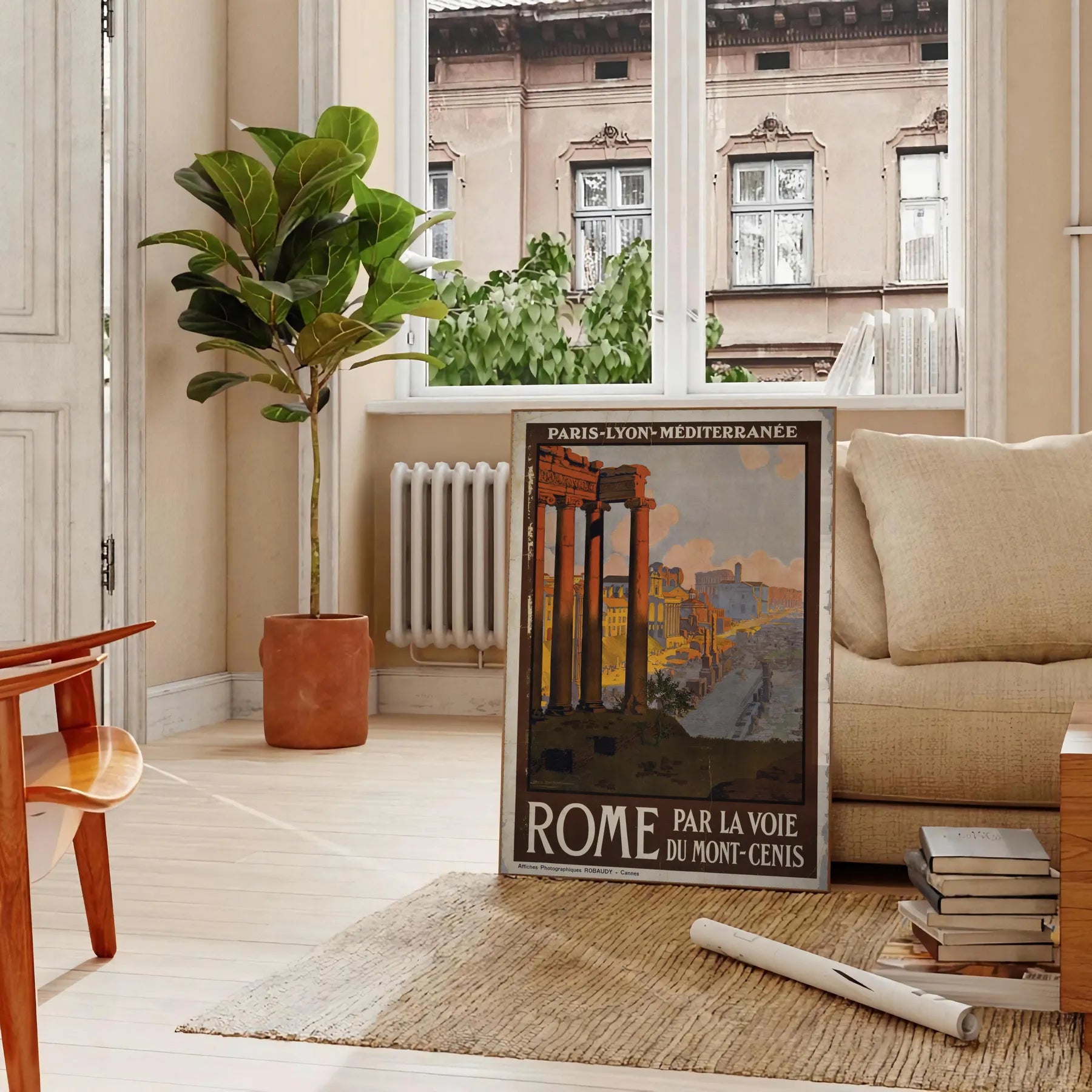 beauty Rome stunning travel art poster rich brown green tones city timeless charm wall thoughtful gift sizes A4 cm A0 elegance décor today