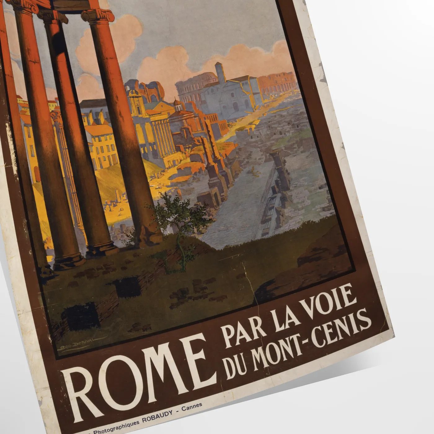 beauty Rome stunning travel art poster rich brown green tones city timeless charm wall thoughtful gift sizes A4 cm A0 elegance décor today