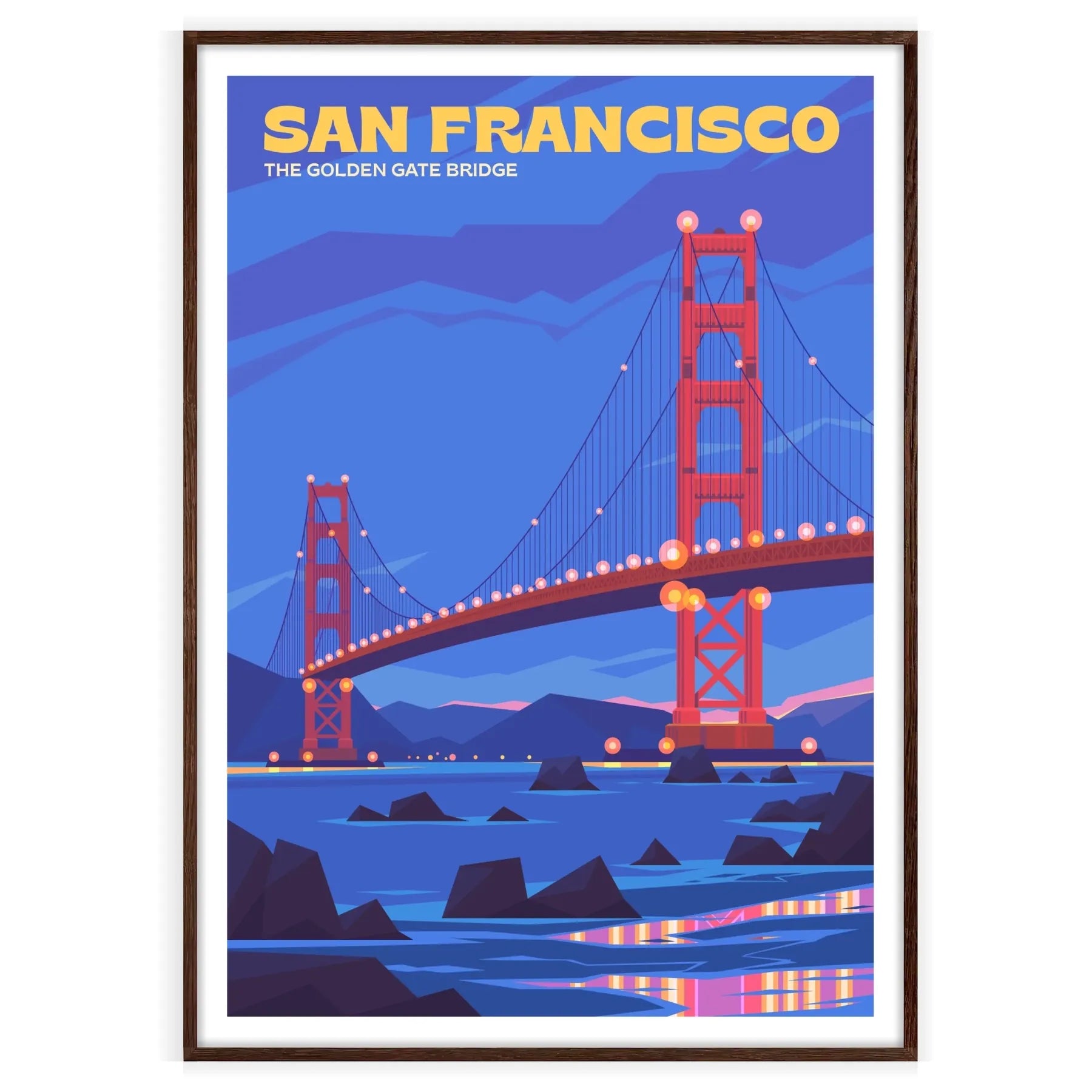 beauty San Francisco stunning poster sophisticated blend brown gray wall art city charm gift own collection A4 cm A0 sizes elegance space