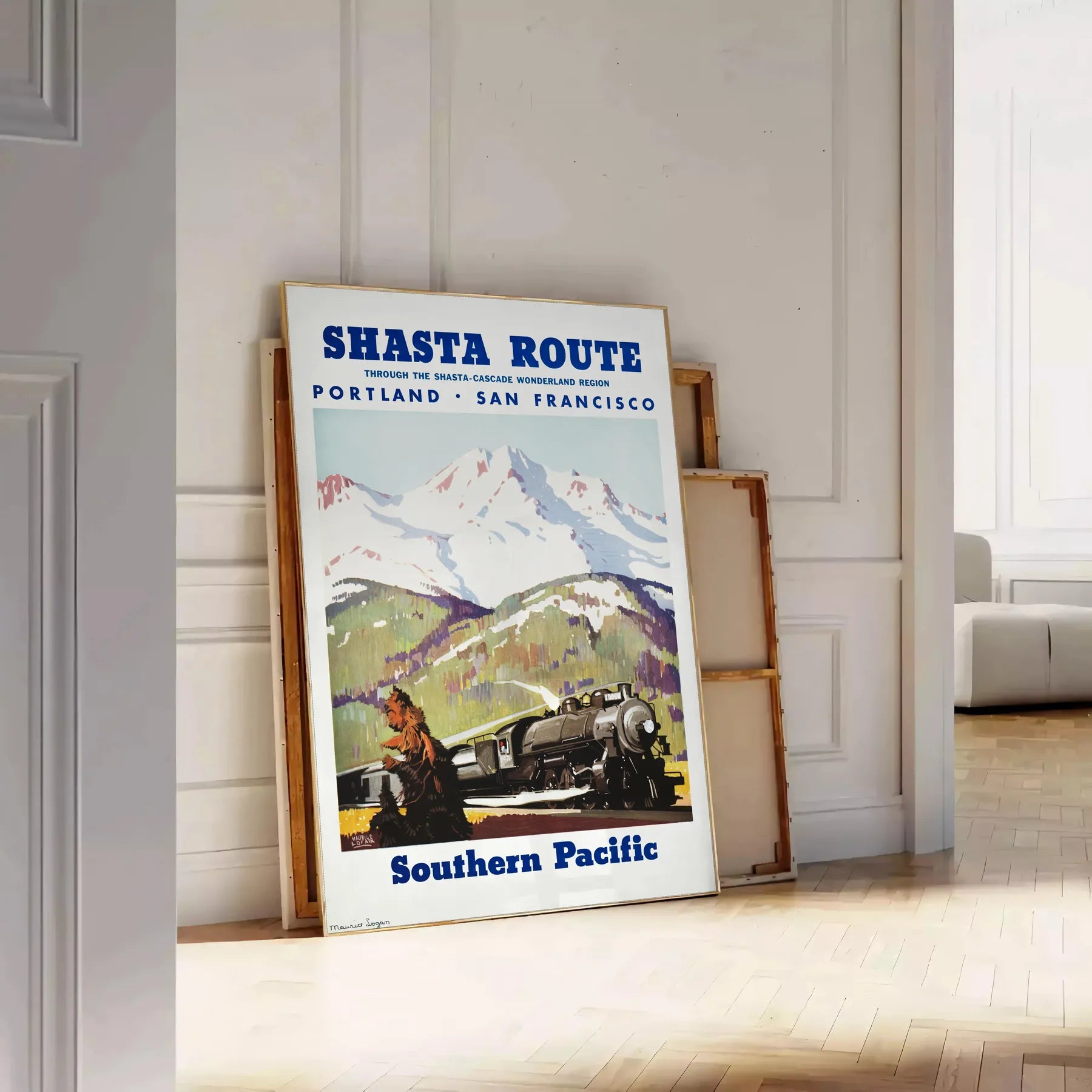 charm San Francisco Portland stunning gray green travel poster wall art gift artwork city vibes earthy elegance space standalone print