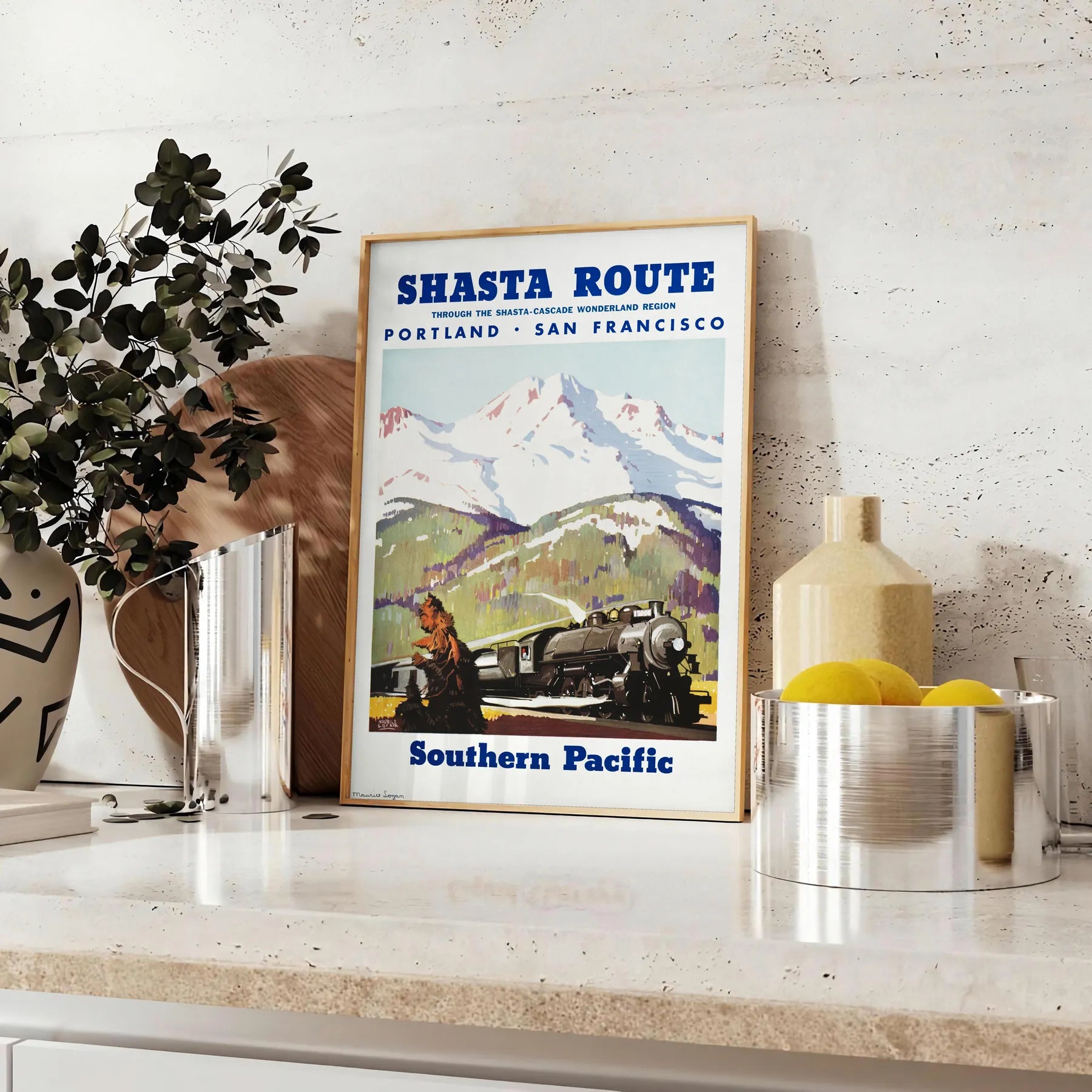 charm San Francisco Portland stunning gray green travel poster wall art gift artwork city vibes earthy elegance space standalone print