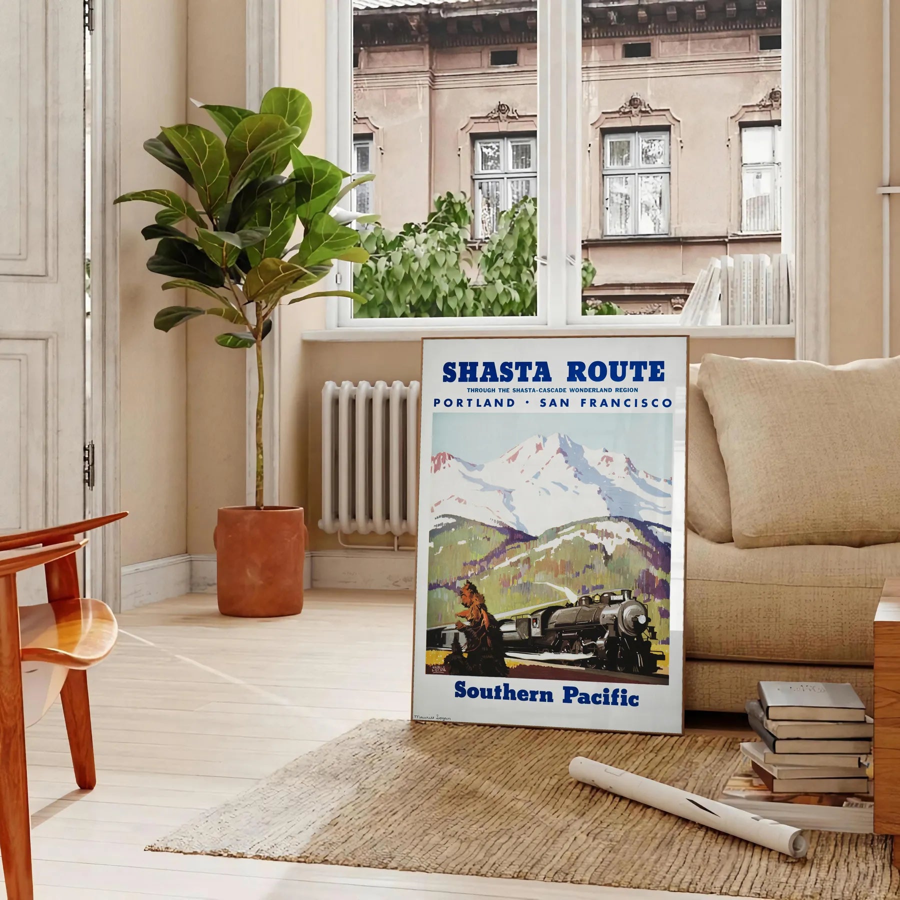 charm San Francisco Portland stunning gray green travel poster wall art gift artwork city vibes earthy elegance space standalone print