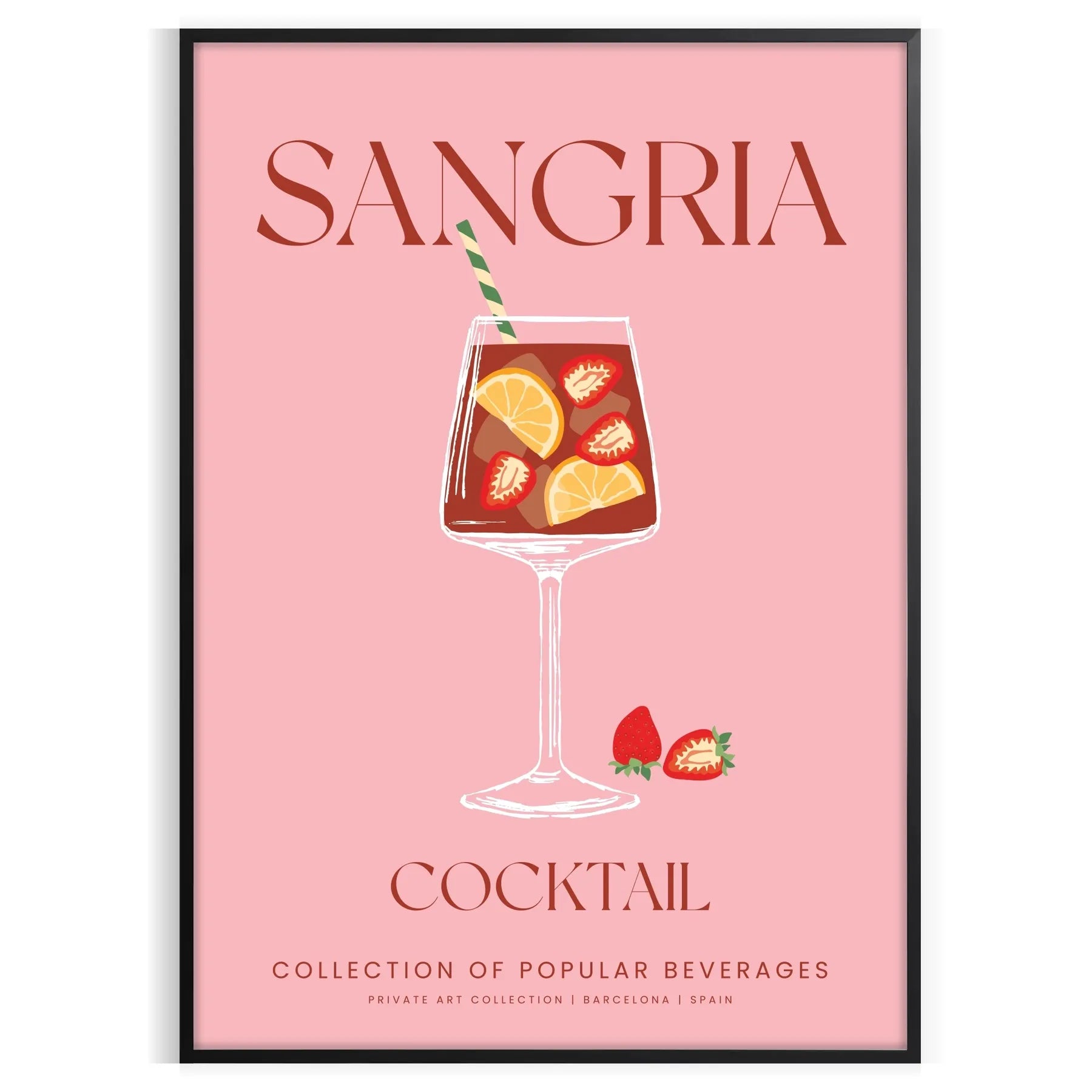 space captivating sangria cocktail poster vibrant orange hues stylish gray backdrop wall art unique gift artwork splash color creativity room standalone print