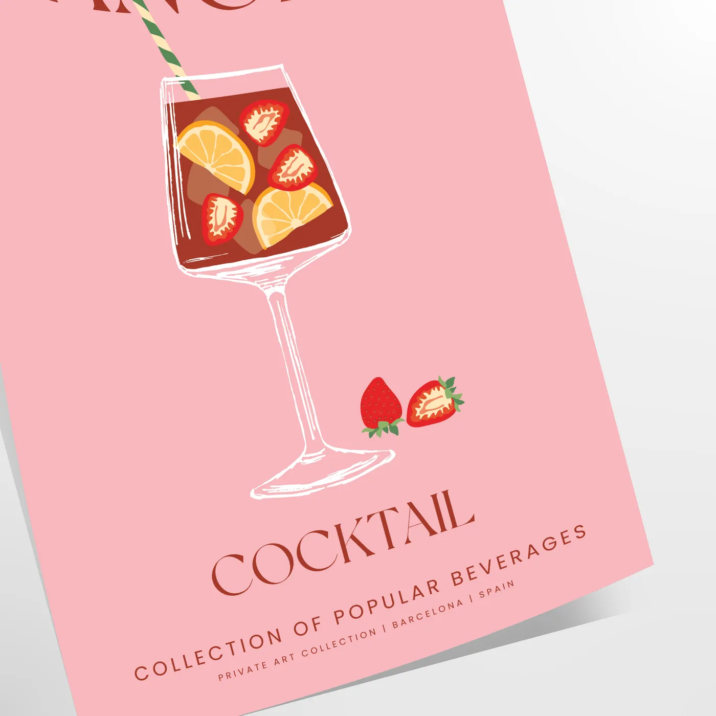space captivating sangria cocktail poster vibrant orange hues stylish gray backdrop wall art unique gift artwork splash color creativity room standalone print