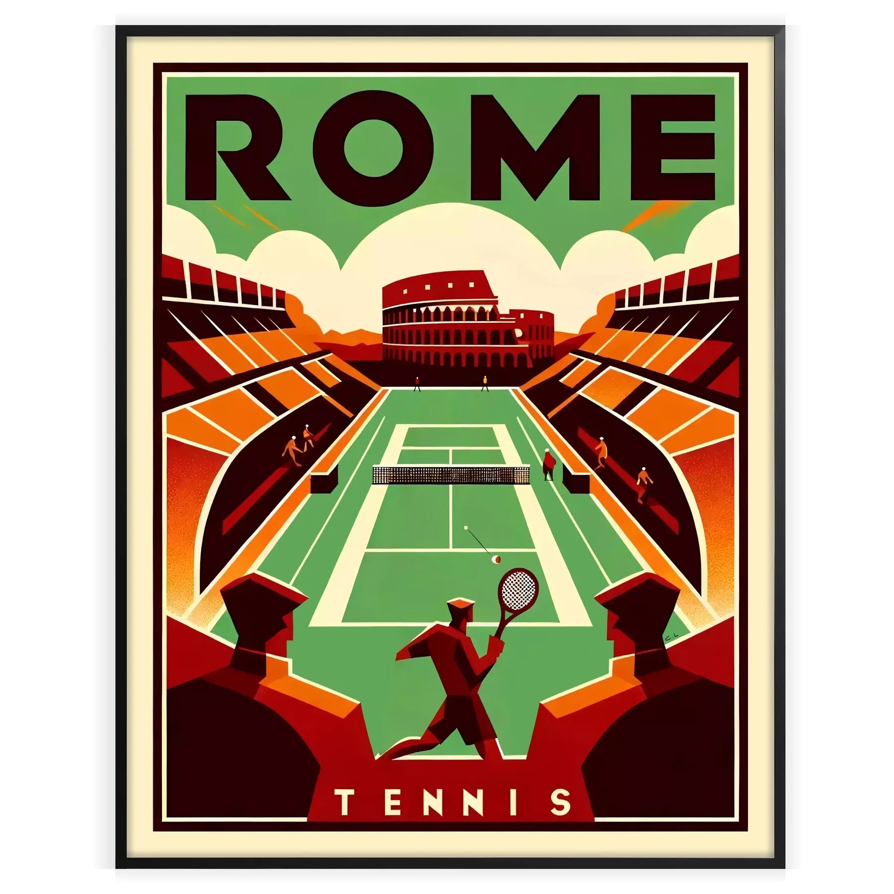 Elegant Roma tennis artwork perfect for any sports enthusiast