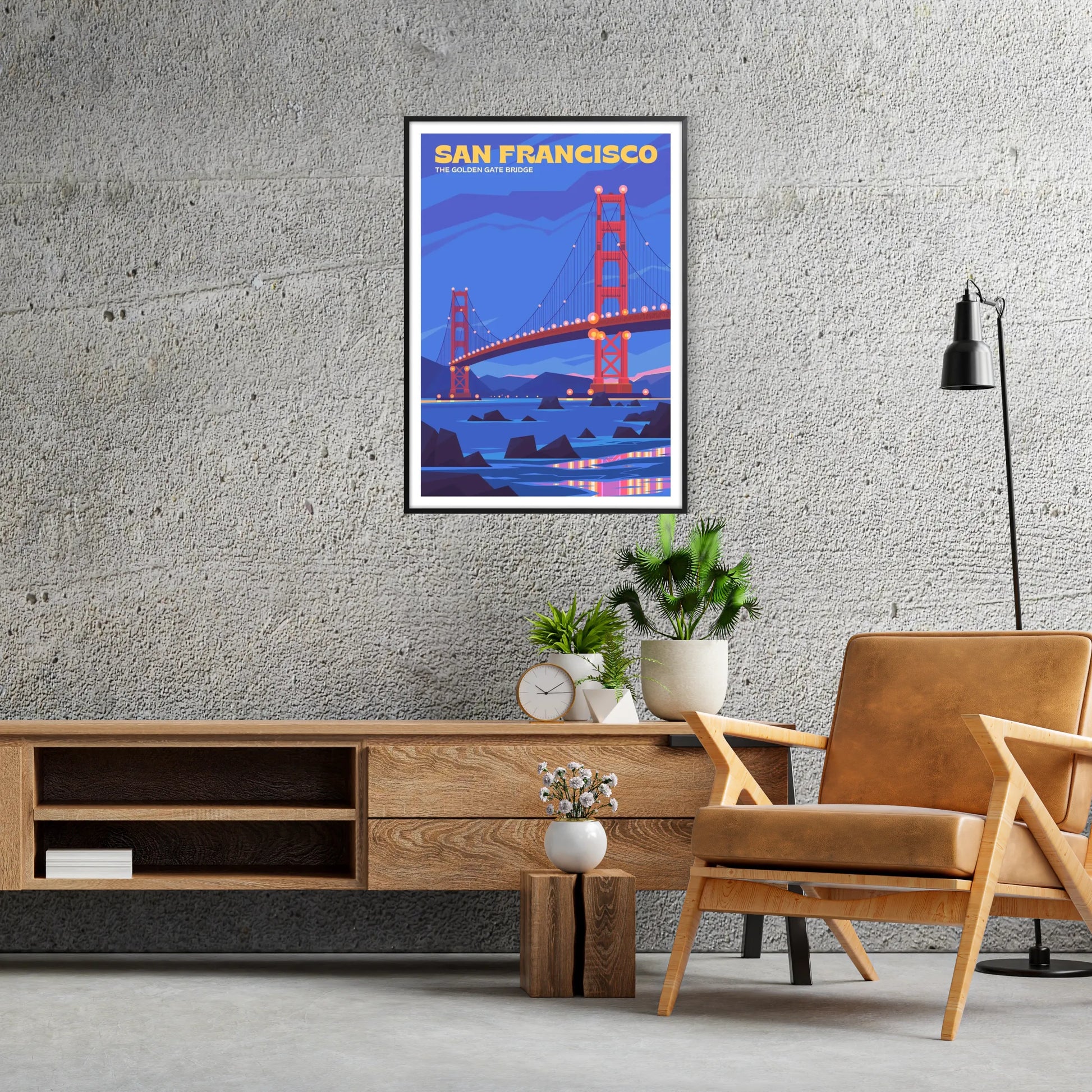 beauty San Francisco stunning poster sophisticated blend brown gray wall art city charm gift own collection A4 cm A0 sizes elegance space