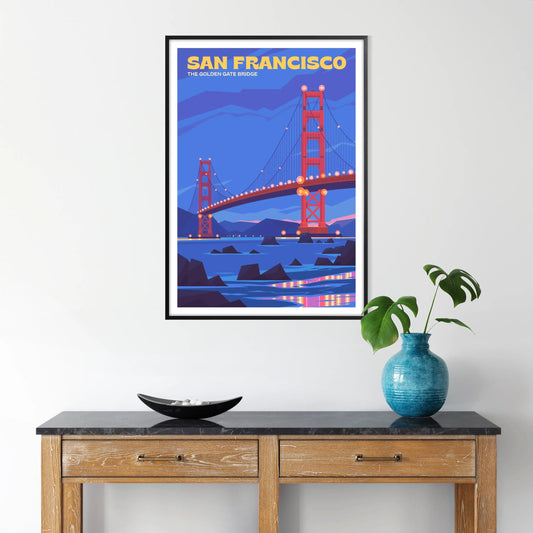 beauty San Francisco stunning poster sophisticated blend brown gray wall art city charm gift own collection A4 cm A0 sizes elegance space