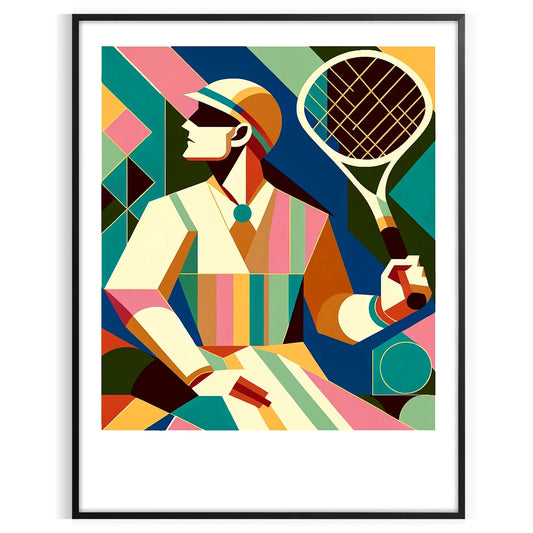 Classic Retro tennis design capturing the spirit of global Grand Slam tournament